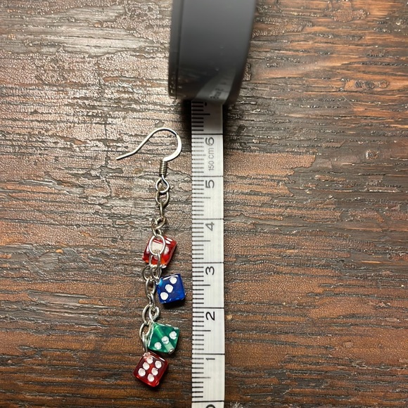 4/$25🦋 New Handmade dice fishhook earrings - Picture 2 of 2